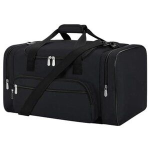 Sports Duffel Bag 20 Inch Travel Gym Weekender Overnight Bag Black Men Women